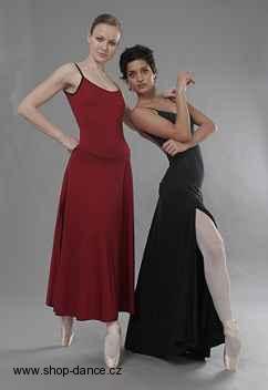  Šaty neoklasika, tenká ramínka, vykrojená záda, dlouhá sukně
